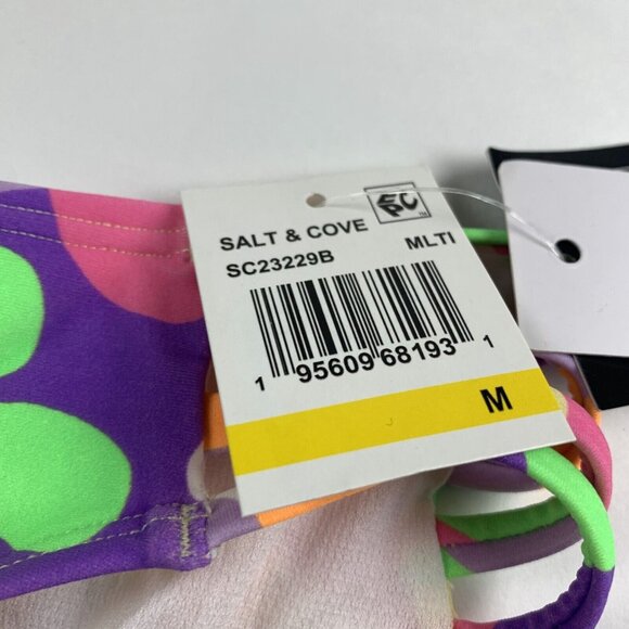 Salt + Cove Dazy Daisy Strappy-Side Bikini Bottoms Women's Medium Multi Floral - Picture 2 of 6